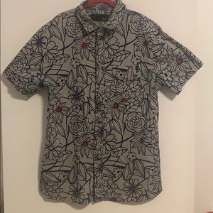 Lost floral print short sleeve button down